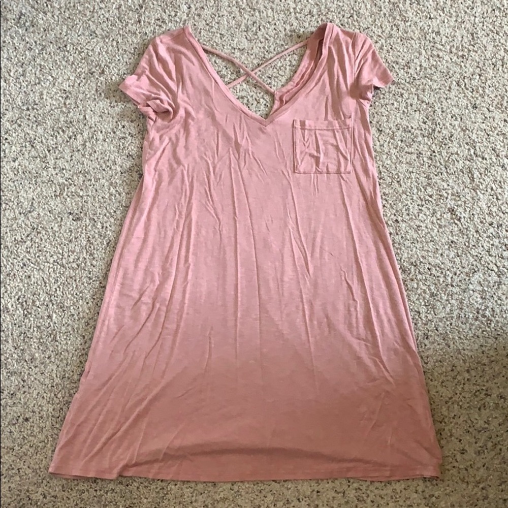 American Eagle pink/mauve T-shirt dress